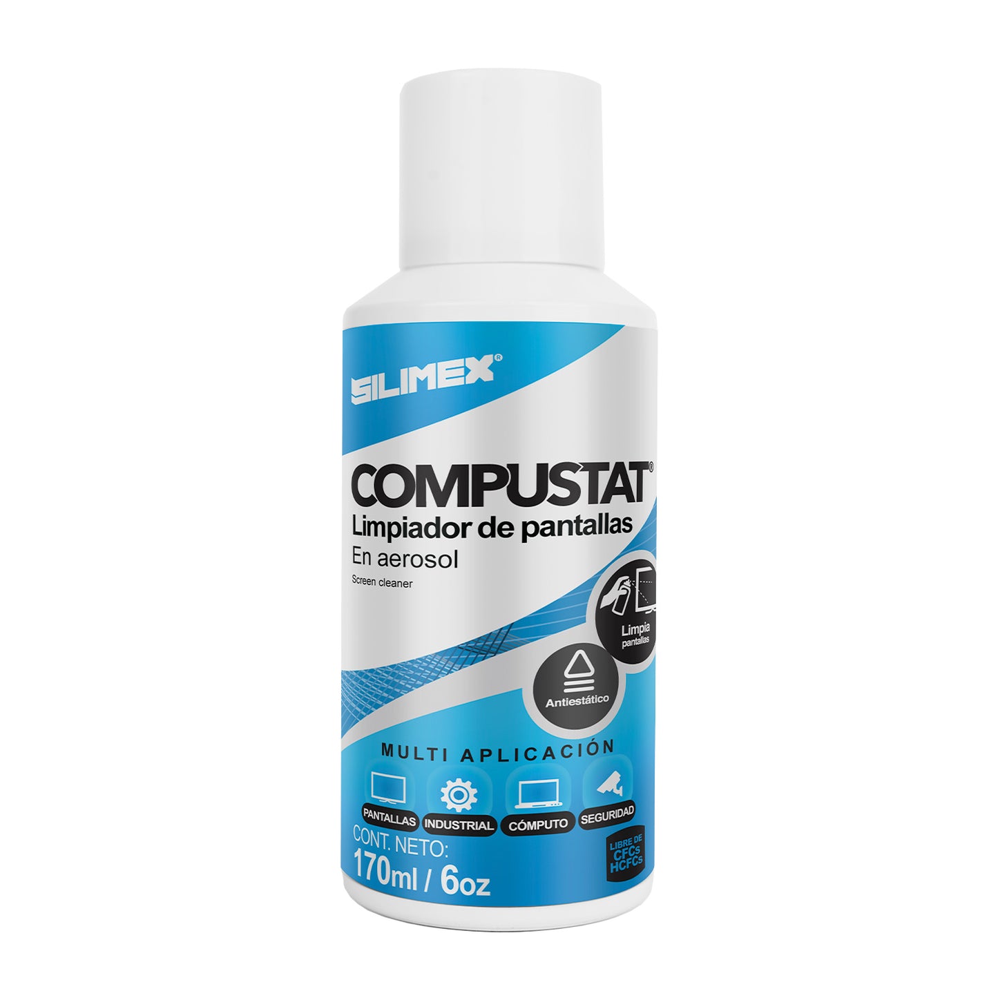 COMPUSTAT, Limpiador antiestático SILIMEX, Azul, LCD/TFT/Plasma
