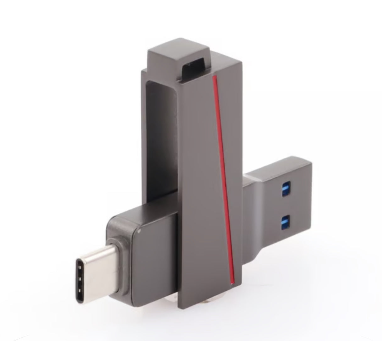 Memoria USB Dual de 128 GB / USB-C y USB-A / Transferencia de Alta Velocidad / Metálica / Compatible con Dispositivos Móviles, Windows, Mac y Linux
