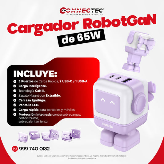 Cargador RobotGaN 65W