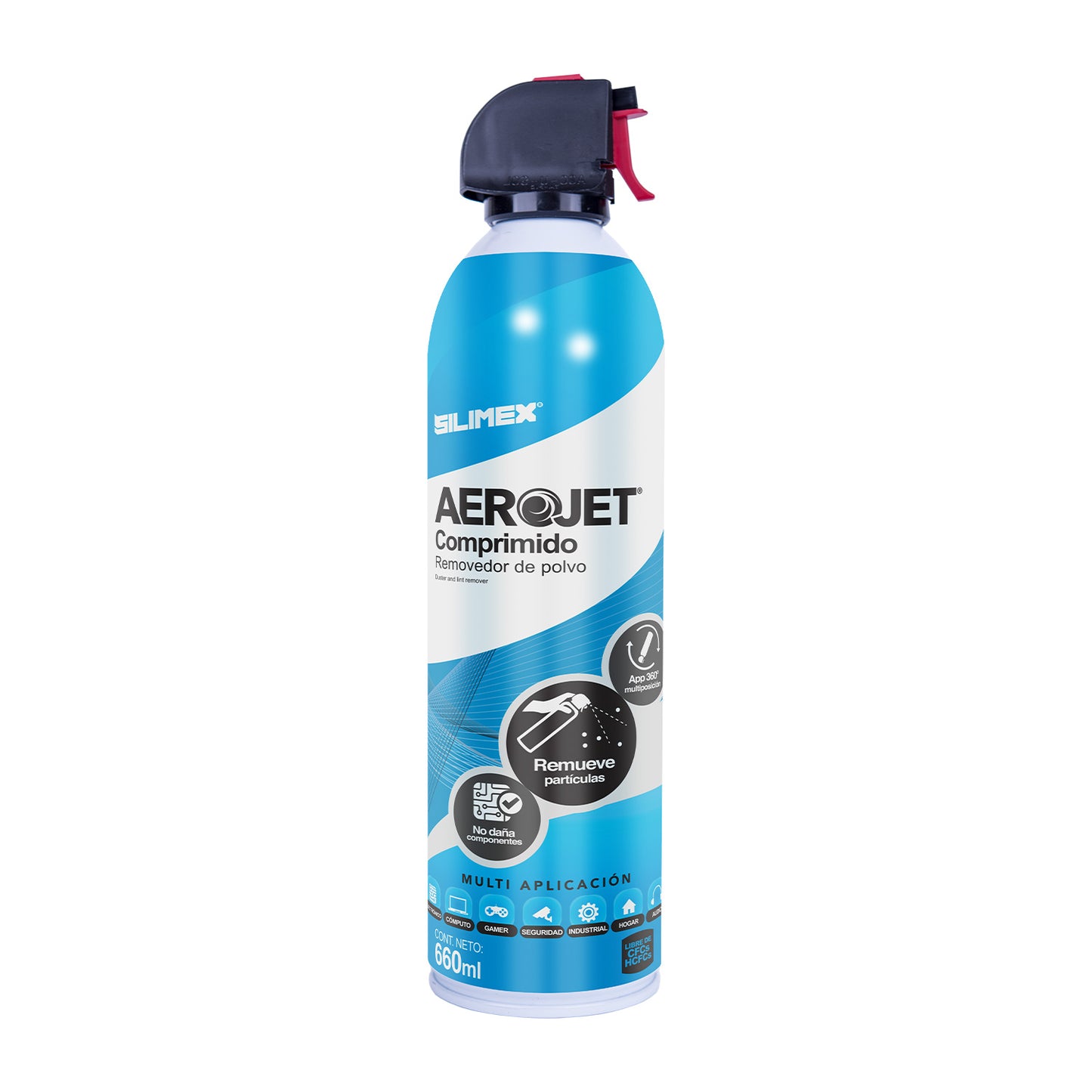 Removedor de polvo y residuos (aire comprimido) para limpieza de equipos electrónicos, 660 ml