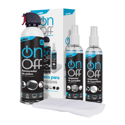 KIT DE LIMPIEZA ON OFF CLEANER PACK PARA EQUIPO DECOMPUTO Y ELECTRONICOS SILIMEX