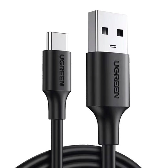 Cable USB-A a USB-C | 2 Metros | Carga y Sincronización de Datos | Carga Rápida 60W | Datos 5 Gbps | QC 3.0/2.0 | FPC | AFC | Protección Integrada | Duradero y Flexible| Caja ABS | Cubierta de TPE | Color Negro.
