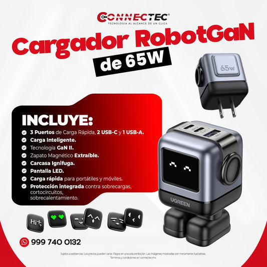 Cargador RobotGaN 65W