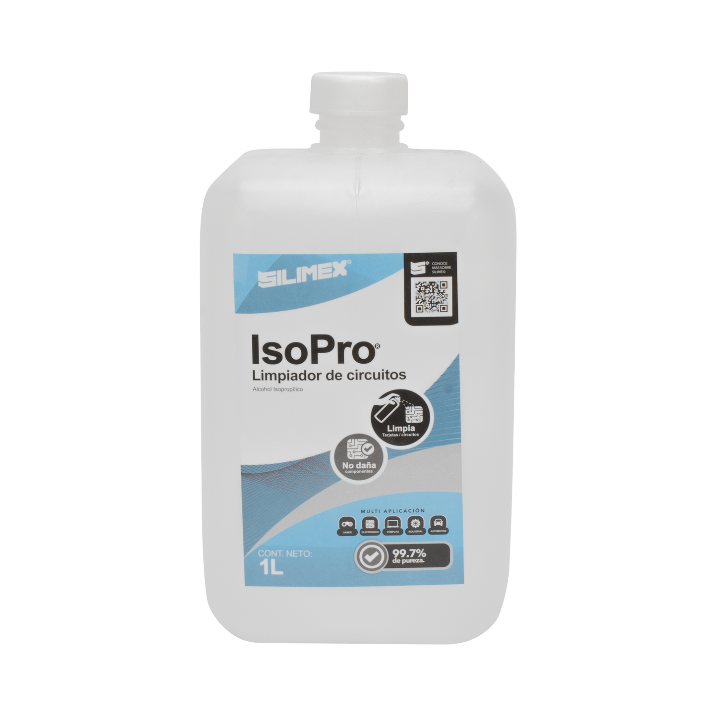 Alcohol Isopropílico SILIMEX ALCOHOL ISO, Azul, Alcohol Isopropilico, 1 LT