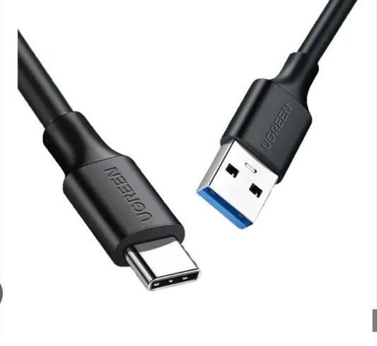 Cable USB-A a USB-C | 2 Metros | Carga y Sincronización de Datos | Carga Rápida 60W | Datos 5 Gbps | QC 3.0/2.0 | FPC | AFC | Protección Integrada | Duradero y Flexible| Caja ABS | Cubierta de TPE | Color Negro.